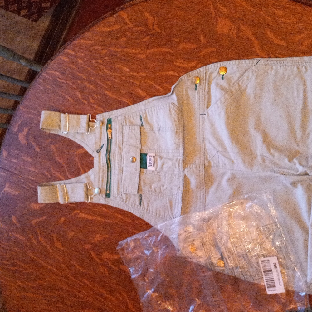 Sage green Liberty overalls small. Brand new.